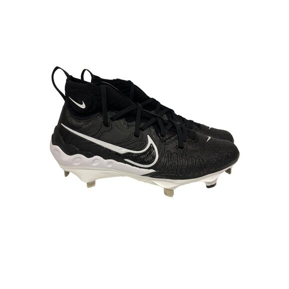 NEW! Nike React Alpha Huarache NXT Baseball Metal Cleats Black Shoes Size 7 - Picture 1 of 6